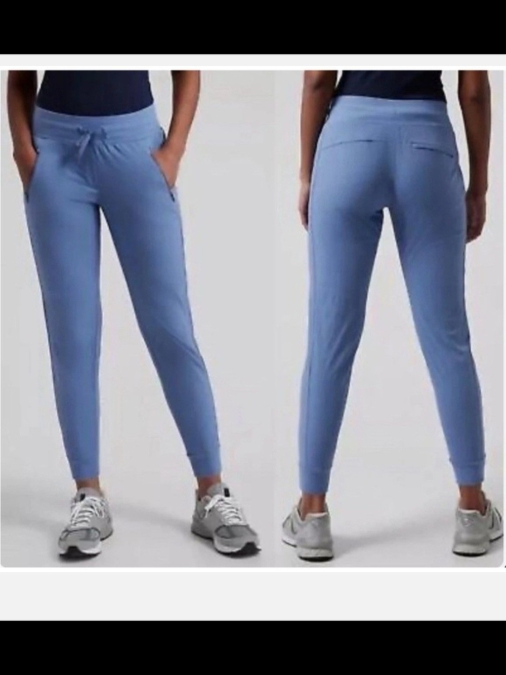 Athleta Trekkie North Jogger Pants 6 Dusty Blue Hiking Trail Camping‎ Athleisure
